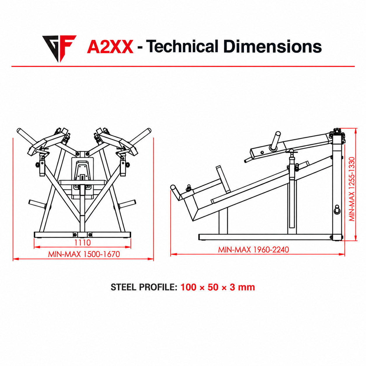 A2XX-Incline-Chest-Press-Machine-Dimensions A2XX-Incline-Chest-Press-Machine-Dimensions