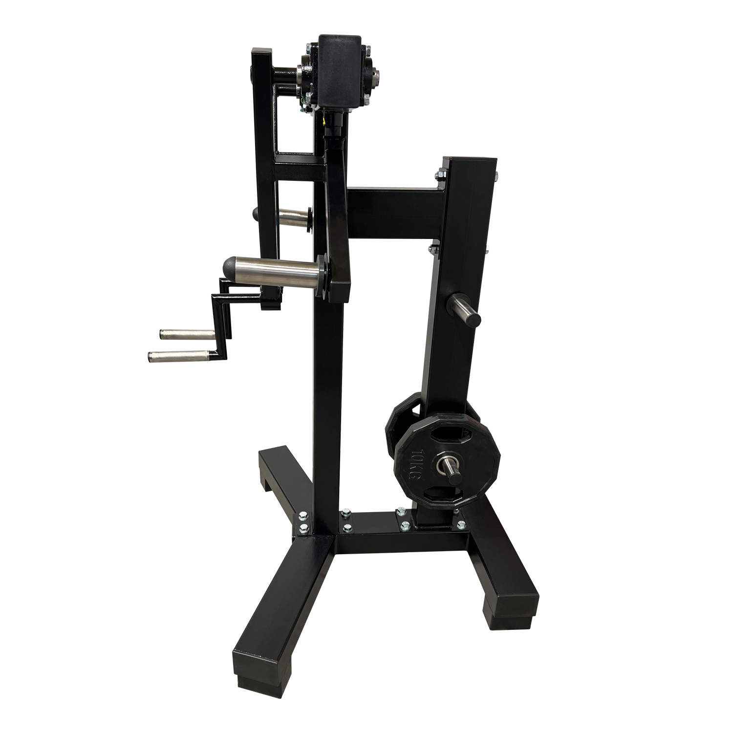 Plate loaded lateral raise machine outlet