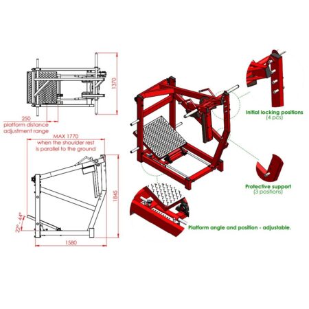 Pendulum-Squat-Machine-with-adjustable-foot-platform