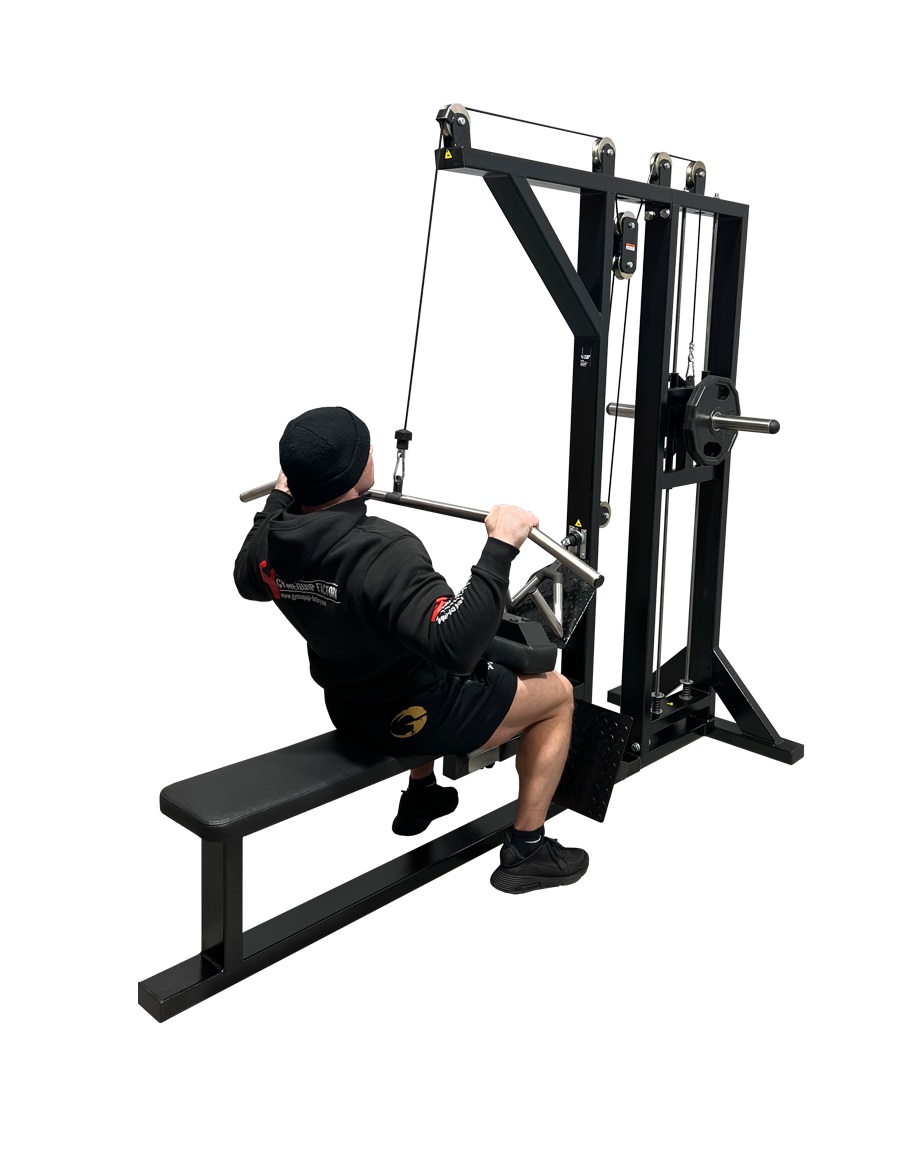 Lat Pulldown Seated Row Machine Plate Loaded GYMEQUIP.EU