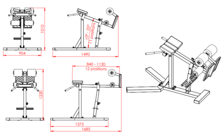 Adjustable-Roman-Chair-Hyperextension-Bench