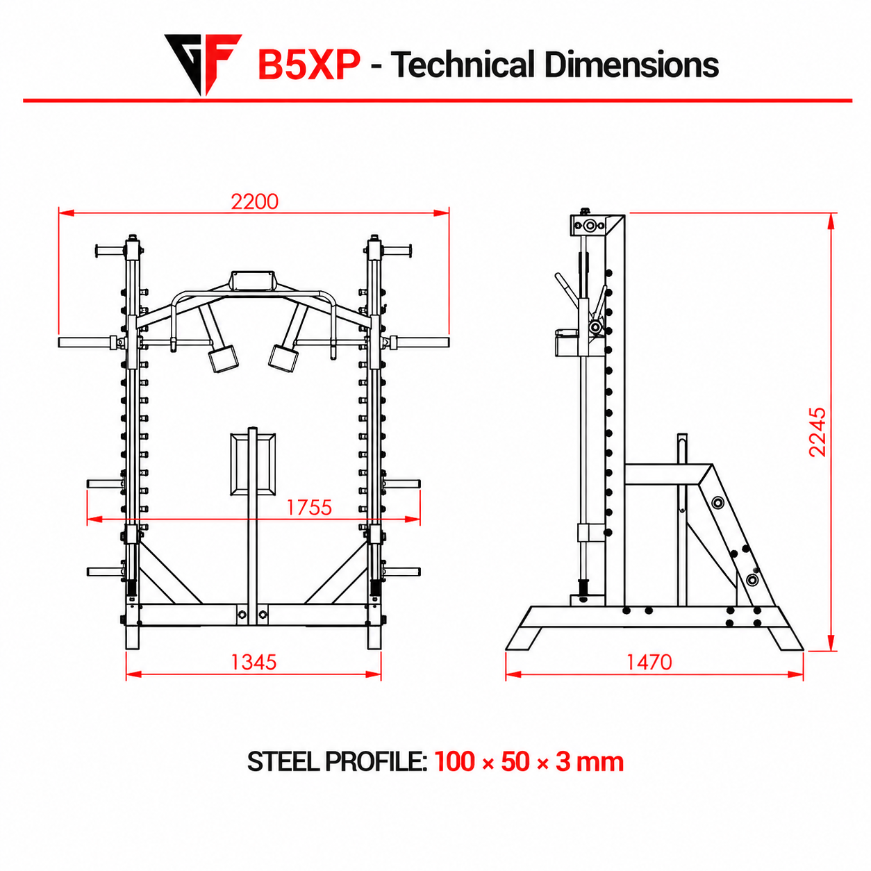 B5XP-Squat-Smith-Machine-Dimensions B5XP-Squat-Smith-Machine-Dimensions
